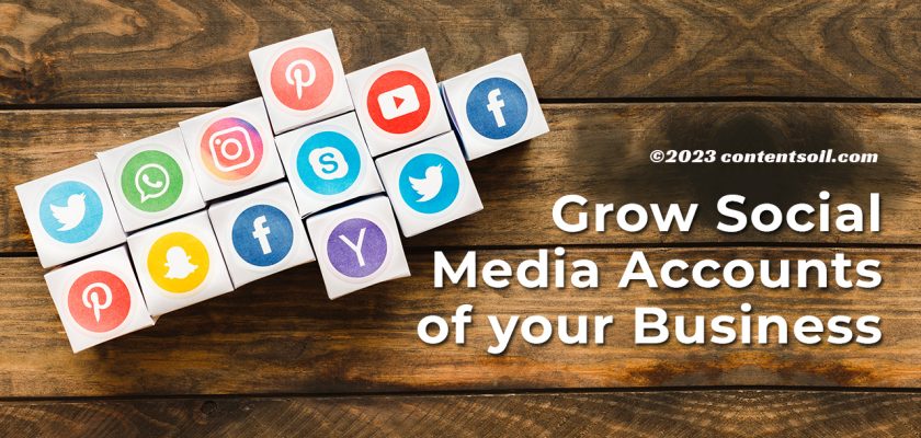 grow social media accounts of your business