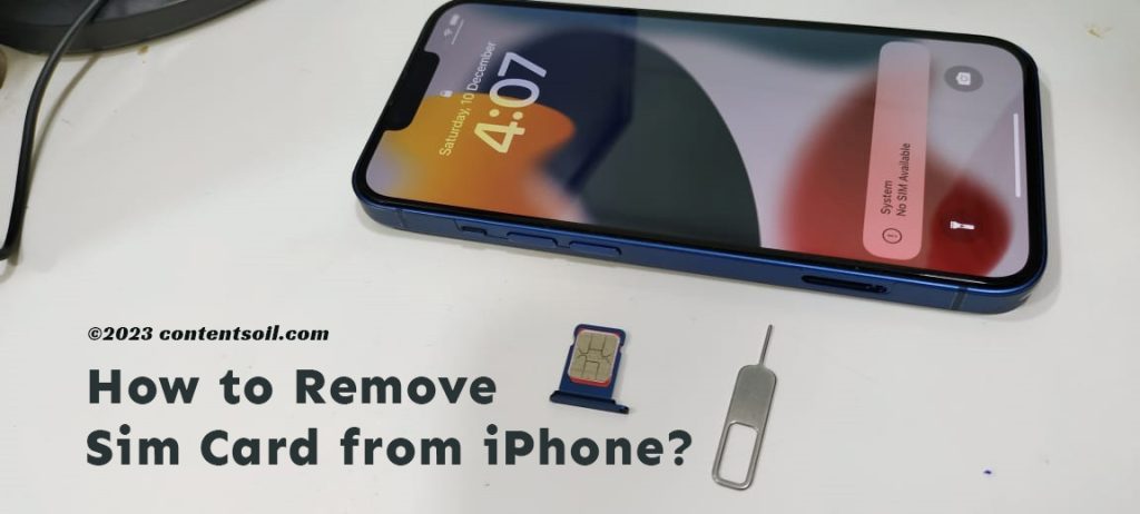 how to remove sim card from iPhone